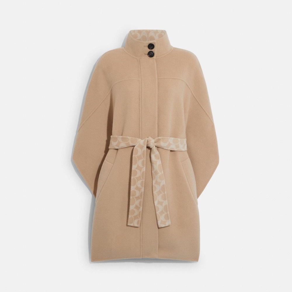 Coach Tan Cape with Belt